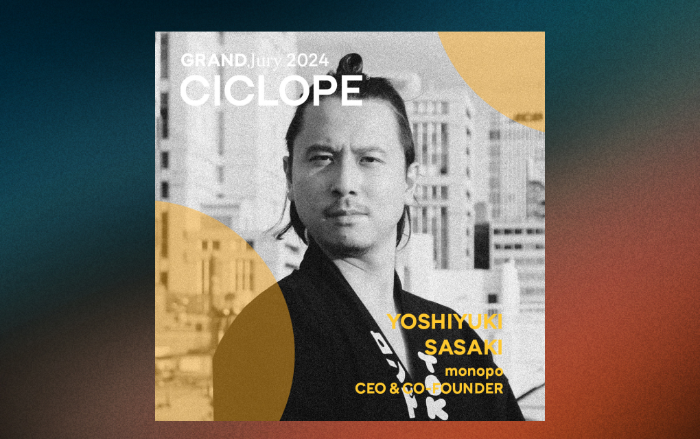 Yoshiyuki Sasaki, CEO of monopo, has been selected as a judge for the “Ciclope Festival,” following his role at Ciclope Asia